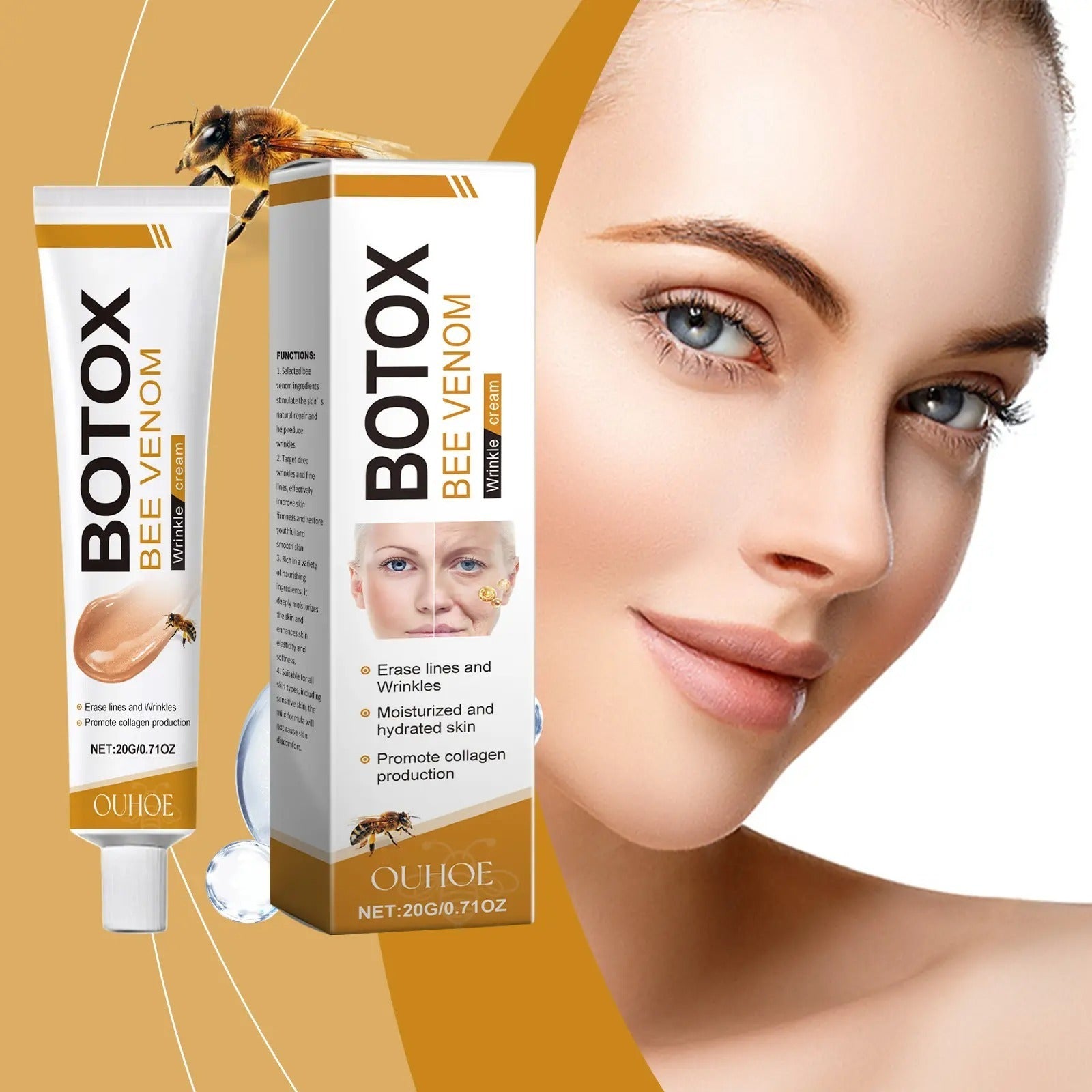 Buy 1 Get 1 Free Botox Bee Venom Whitening & Moisturizing Cream (20g)