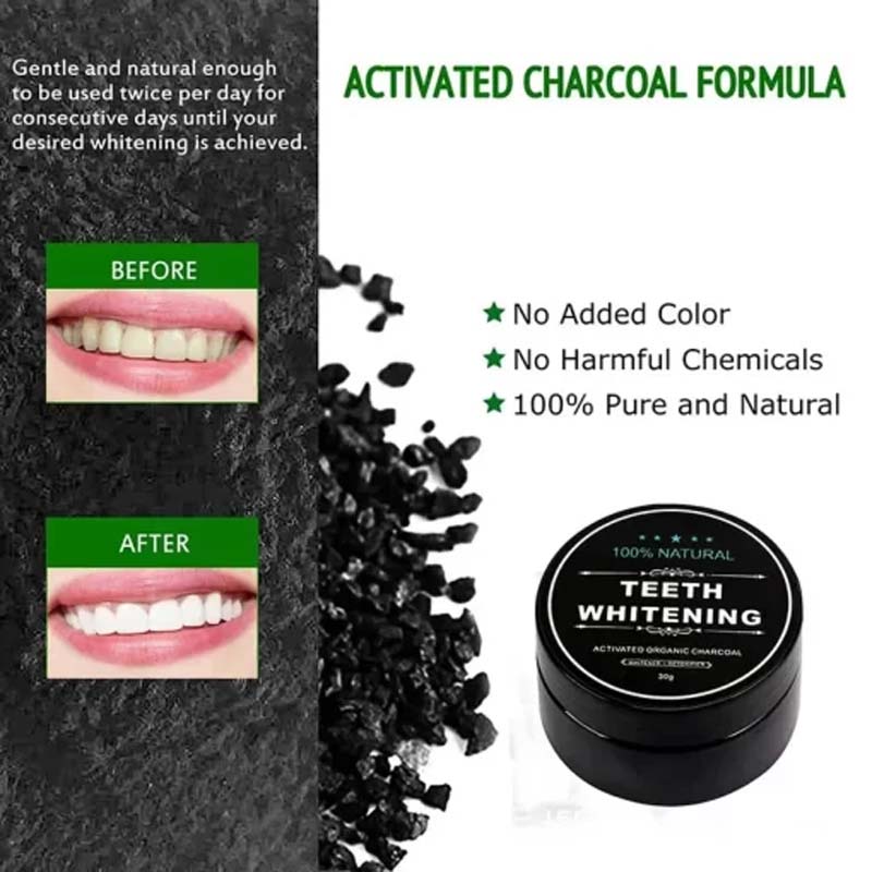 Teeth Whitening Charcoal Powder (Organic) (30g)