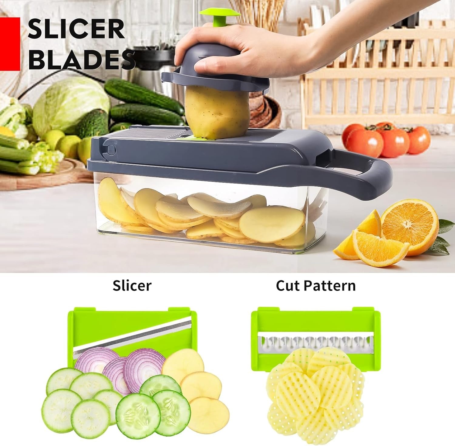 16-in-1 Multifunctional Vegetable Cutter &amp; Slicer