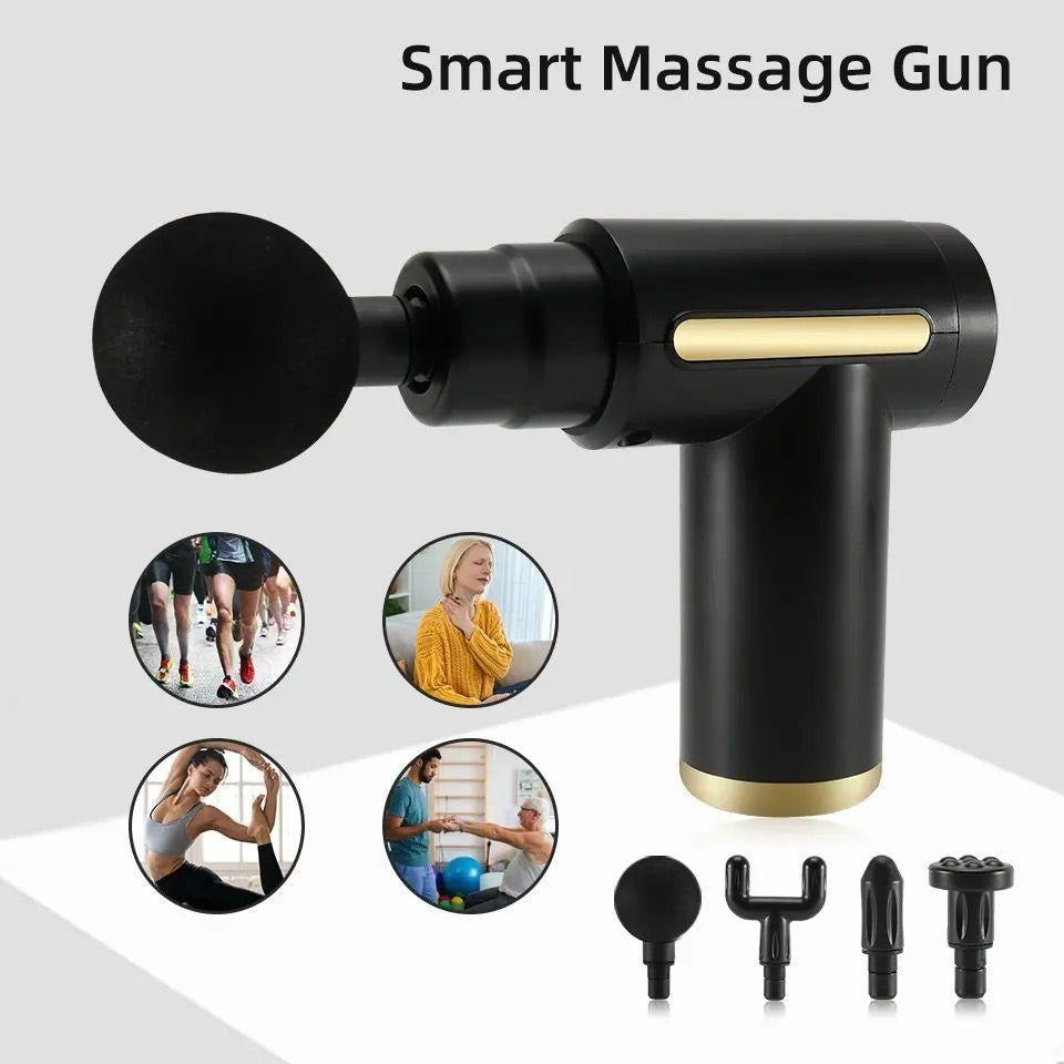 4-in-1 Massage Gun for Pain Relief, Relaxation &amp; Muscle Recovery