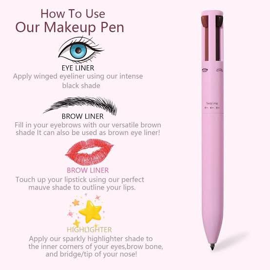 Eye Shadowliner Combination 4 In 1 Makeup Pen Waterproof Eyeliner Eyebrow Pencil